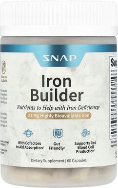 Thumbnail - Snap Supplements, Iron Builder, 60 Kapseln