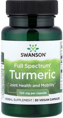 Swanson, Full Spectrum® Turmeric, Kurkuma, 720 mg, 30 vegane Kapseln