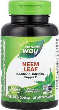 Thumbnail - Nature's Way, Neem Leaf, Neem-Blatt, 100 vegane Kapseln (475 mg pro Kapsel)