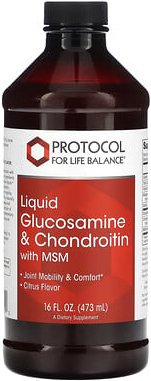 Thumbnail - Protocol for Life Balance, Flüssiges Glucosamin und Chondroitin mit MSM, Zitrus, 473 ml (16 fl. oz.)