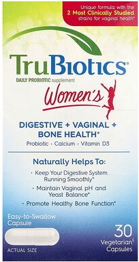 TruBiotics, Women's Digestive + Vaginal + Bone Health, 30 vegetarische Kapseln