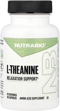 NutraBio, L-Theanine, L-Theanin, 90 Kapseln (200 mg pro Kapsel)