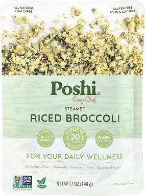 Poshi, Easy Chef, Gedämpfter Reis-Brokkoli, 198 g (7 oz.)