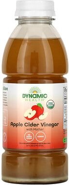 Thumbnail - Dynamic Health, Apple Cider Vinegar with Mother, Apfelessig mit Essigmutter, 473 ml (16 fl. oz.)