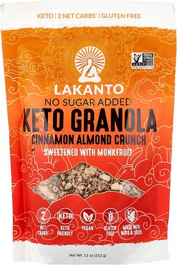 Lakanto, Granola, Cinnamon Almond Crunch, Knuspermüsli, Zimt-Mandel-Crunch, 312 g (11 oz.)