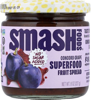 Thumbnail - Smash Foods, Superfood Fruit Spread, Concord Grape, Superfood-Fruchtaufstrich, Concord Grape, 227 g (8 oz.)