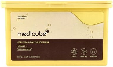 Medicube, Deep Vita C Daily Quick Beauty Mask, schnelle Beauty-Maske, 30 Tuchmasken, 350 g (12,34 oz.)