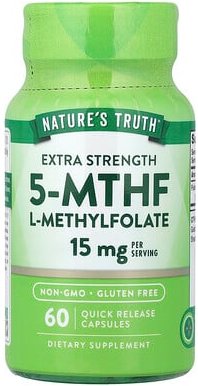 Nature's Truth, 5-MTHF L-Methylfolate, 60 Kapseln mit schneller Freisetzung (7,5 mg pro Kapsel)