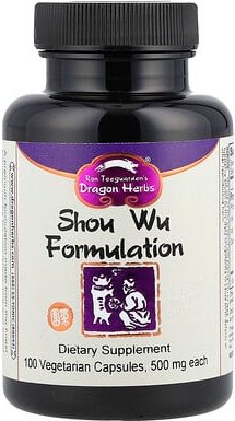 Dragon Herbs, Shou Wu Formulierung, 500 mg, 100 vegetarische Kapseln