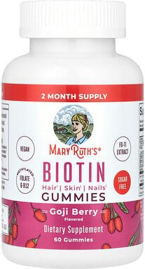 MaryRuth's, Biotin Gummies, Goji-Beere, 60 Fruchtgummis