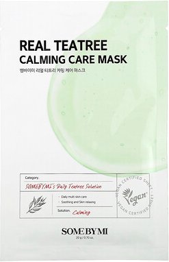 SOME BY MI, Real Tea Tree, Calming Care Beauty Mask, beruhigende Pflege und Beauty-Maske mit echtem Teebaum, 1 Tuchmaske...
