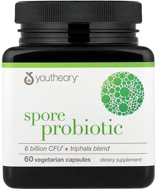 Youtheory, Spore Probiotic + Triphala Blend, Probiotika aus Sporen und Triphala, 60 pflanzliche Kapseln