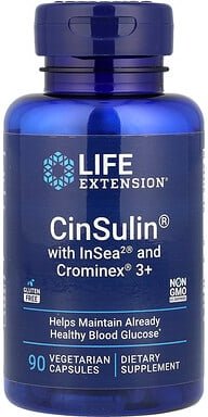 Thumbnail - Life Extension, CinSulin with InSea2 und Crominex 3+, CinSulin mit InSea2 und Crominex 3+, 90 pflanzliche Kapseln