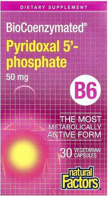 Natural Factors, BioCoenzymated®, B6, Pyridoxal-5'-Phosphat, 50 mg, 30 pflanzliche Kapseln