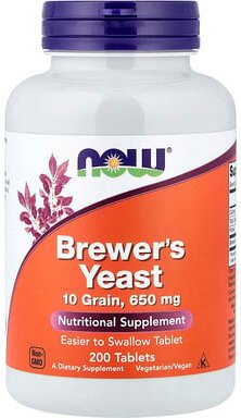NOW Foods, Brewer's Yeast, Bierhefe, 650 mg, 200 Tabletten