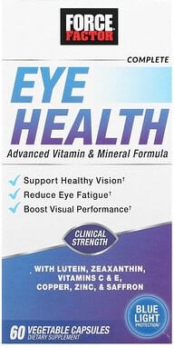 Thumbnail - Force Factor, Complete Eye Health, fortschrittliche Vitamin- und Mineralstoffformel, 60 pflanzliche Kapseln