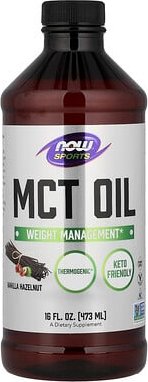 NOW Foods, Sports, MCT Oil, MCT-Öl, Vanille-Haselnuss, 473 ml (16 fl. oz.)
