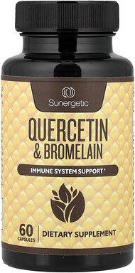 Sunergetic, Quercetin und Bromelain, 60 Kapseln