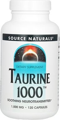 Thumbnail - Source Naturals, Taurin 1000, 1.000 mg, 120 Kapseln