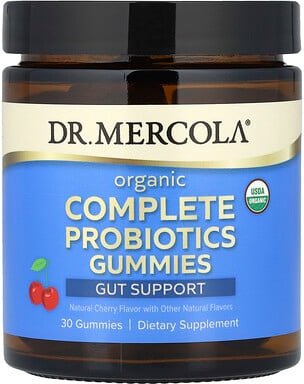 Dr. Mercola, Organic Complete Probiotics Gummies, vollwertige Bio-Probiotika-Fruchtgummis, natürlicher Kirschgeschmack, ...