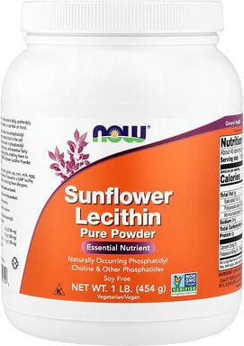 NOW Foods, Sunflower Lecithin Pure Powder, Sonnenblumenlecithin, reines Pulver, 454 g (1 lb.)