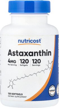 Nutricost, Astaxanthin, 4 mg, 120 Weichkapseln
