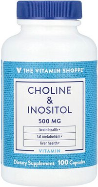 The Vitamin Shoppe, Choline & Inositol, Cholin und Inosit, 500 mg, 100 Kapseln