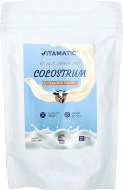 Vitamatic, Bovine Grass Fed Colostrum, Kolostrum von grasgefütterten Rindern, geschmacksneutral, 180 g (6,34 oz.)