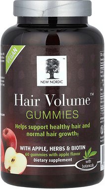 Thumbnail - New Nordic, Hair Volume™ Fruchtgummis mit Apfel, Kräutern und Biotin, 60 Fruchtgummis