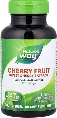 Nature's Way, Cherry Fruit, Sweet Cherry Extract, Kirschfrucht, Süßkirschextrakt, 180 Kapseln (500 mg pro Kapsel)