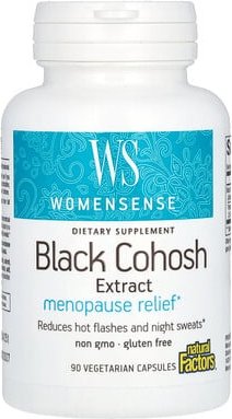 Natural Factors, WomenSense®, Traubensilberkerzen-Extrakt, Linderung bei Menopause, 90 pflanzliche Kapseln