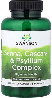 Thumbnail - Swanson, Senna, Cascara & Psyllium Complex, Komplex aus Sennesblättern und Flohsamen, 90 Kapseln