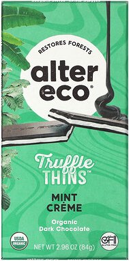 Alter Eco, Dunkle Bio-Schokoladentafel, Trüffel-Verdünnung, Minze-Creme, 2,96 oz. (84 g)