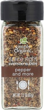 Thumbnail - Simply Organic, Spice Right Everyday Blends, Pepper and More, Gewürzmischung, Pfeffer und mehr, 62 g (2,2 oz.)