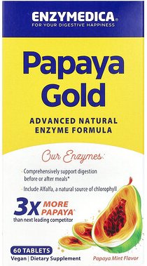 Enzymedica, Papaya Gold, Papaya-Minze, 60 Tabletten