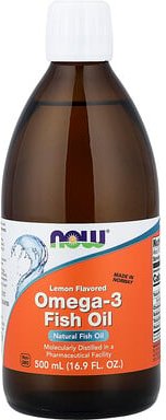 NOW Foods, Omega-3 Fischöl, Zitronengeschmack, 16.9 fl oz (500 ml)