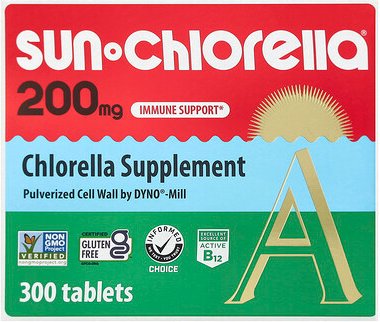Sun Chlorella, Chlorella Supplement, Ergänzungsmittel mit Chlorella, 200 mg, 300 Tabletten