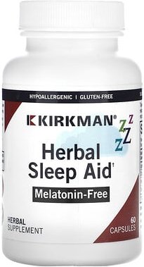 Kirkman Labs, Herbal Sleep Aid, pflanzliches Schlafmittel, 60 Kapseln