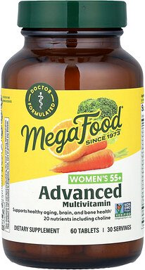 MegaFood, Women's 55+ Advanced Multivitamin, fortschrittliches Multivitamin für Frauen 55+, 60 Tabletten