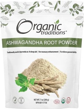 Organic Traditions, Ashwagandha-Wurzelpulver, 200 g (7 oz.)