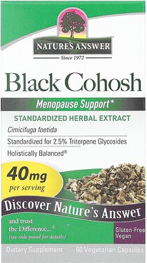 Nature's Answer, Black Cohosh, Traubensilberkerze, 40 mg, 60 pflanzliche Kapseln