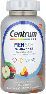 Centrum, Men 50+ Multigummies, Multigummis für Männer ab 50, verschiedene natürliche Früchte, 140 Fruchtgummis