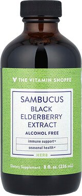 Thumbnail - The Vitamin Shoppe, Sambucus Black Elderberry Extract, Holunderextrakt, alkoholfrei, 236 ml (8 fl. oz.)