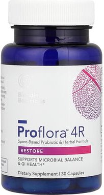 Biocidin Botanicals, Proflora™ 4R, Spore-Based Probiotic & Herbal Formula, 30 Capsules