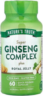 Nature's Truth, Super Ginseng Complex Plus Gelée Royale, 60 Kapseln mit schneller Freisetzung