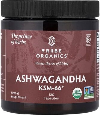 Tribe Organics, Ashwagandha KSM-66®, 120 Kapseln