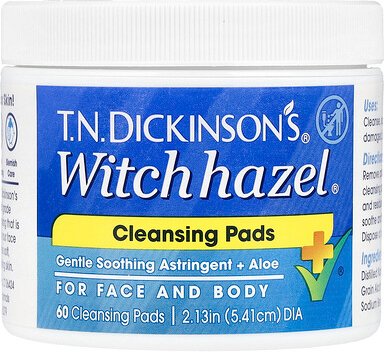 Dickinson Brands, TN Dickinson's® Witch Hazel® Cleansing Pads, Reinigungspads mit Zaubernuss, ohne Duftstoffe, 60 Reinig...