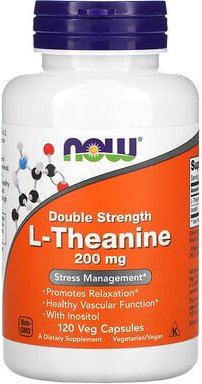 NOW Foods, L-Theanine, L-Theanin, 120 pflanzliche Kapseln