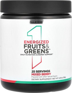 Rule One Proteins, Energized Fruits & Greens, gemischte Beeren, 138 g (4,87 oz.)