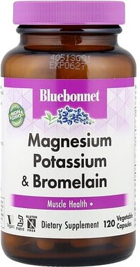Bluebonnet Nutrition, Magnesium Potassium & Bromelain, Magnesium, Kalium und Bromelain, 120 pflanzliche Kapseln